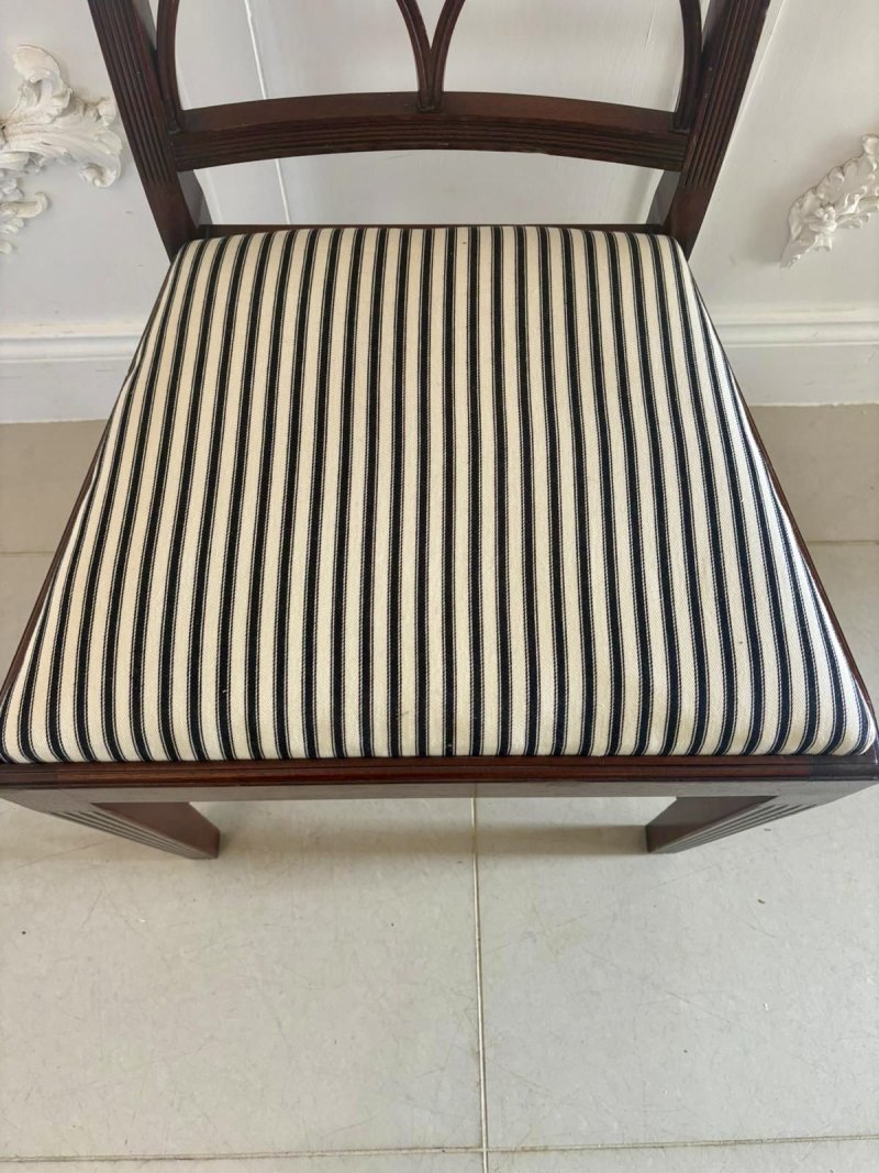 Set of 8 Antique Quality Mahogany Dining Chairs